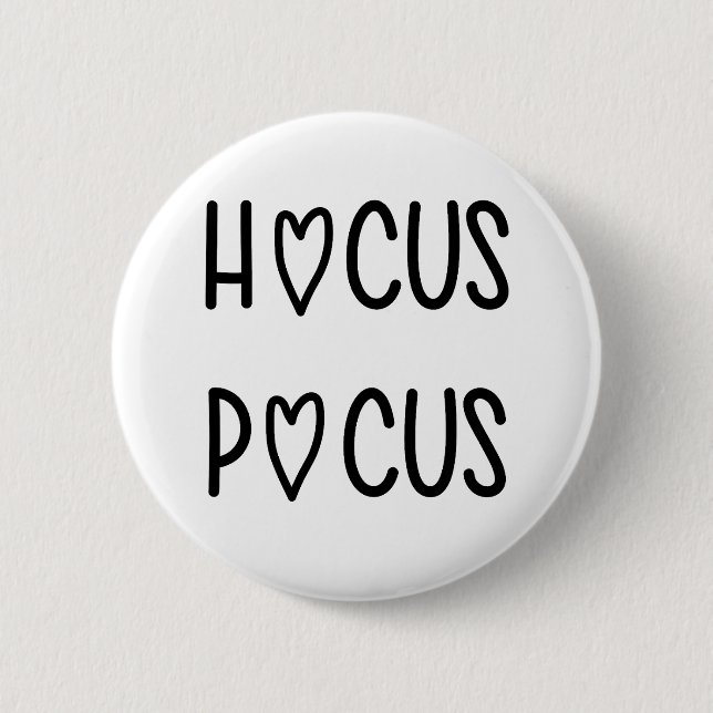 Handwritten hocus pocus 6 cm round badge (Front)