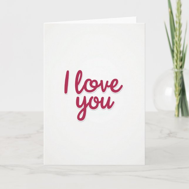 Handwritten I Love You Card (Front)