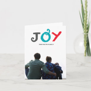 handwritten JOY Holiday Card