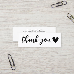 handwritten lettering heart thank you insert 