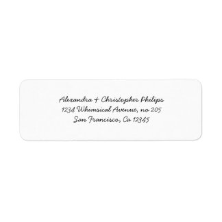 Handwritten Look Simple Return Address DYI