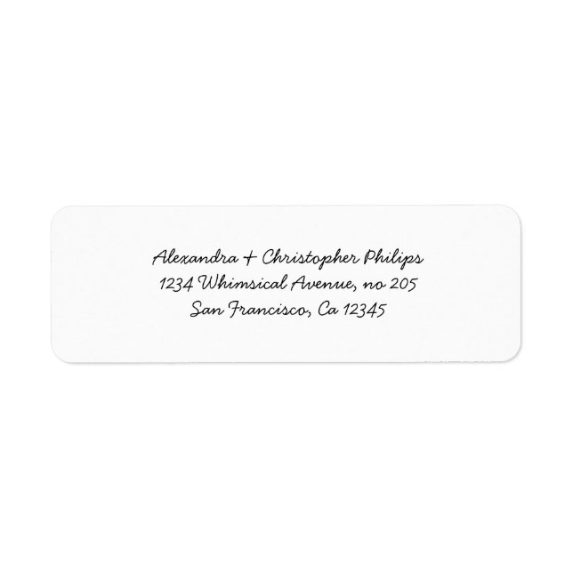 Handwritten Look Simple Return Address DYI (Front)