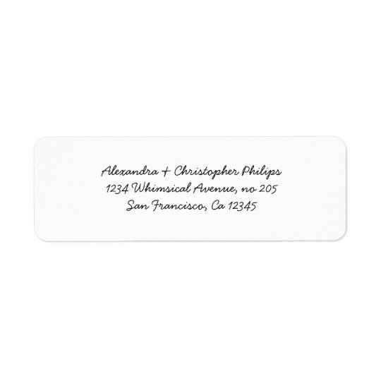 Handwritten Look Simple Return Address DYI Return Address Label