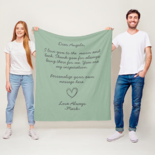  Handwritten Love Letter or Message    Fleece Blanket