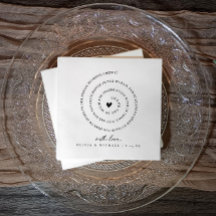 Handwritten Love Note Spiral Text Heart Wedding
