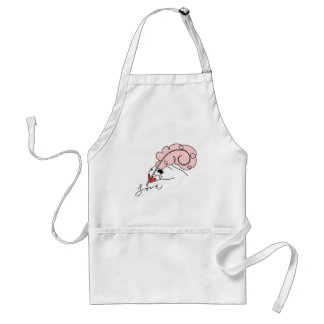 Handwritten Love Pink Quill Feather Pen Standard Apron