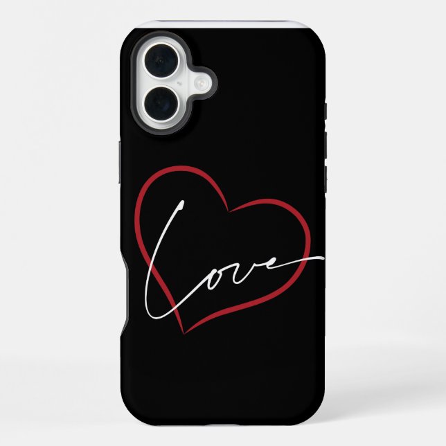handwritten love poster  iPhone case (Back)