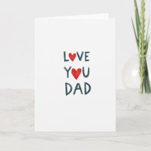 Handwritten Love You Dad Card