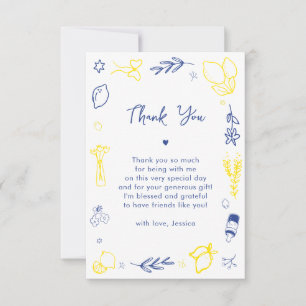 Handwritten Main Squeeze Baby Shower Thank You Card