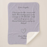 Handwritten Message Personalise Text  Sherpa Blank Sherpa Blanket<br><div class="desc">Handwritten love letter or message  customise your own text,  write a short message to your loved one. Also,  the backround colour can be changed to any colour</div>