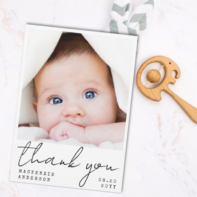 Handwritten Minimalist New Baby Thank You Card (Creator Uploaded)