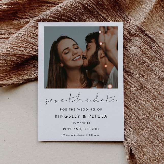 Handwritten minimalist Save the date photo (Handwritten minimalist Save the date photo)