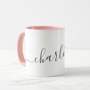 Handwritten Minimalist Script Personalised Name Mug