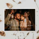 Handwritten minimalist wedding Thank You card