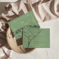 Handwritten Mint Green Retro Whimsical Wedding