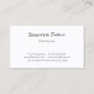 Handwritten Modern Elegant Simple Design Template Business Card