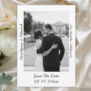 Handwritten Modern Photo Wedding Save The Date