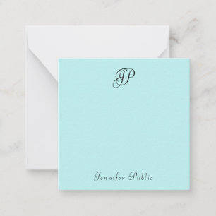 Handwritten Monogram Modern Blue Simple Template