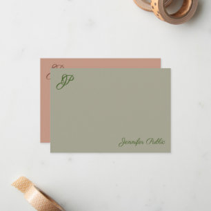 Handwritten Monogram Name Elegant Colours Template