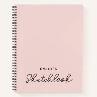 Handwritten Monoline Calligraphy Blush Sketchbook Notebook