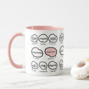 Handwritten Mum Typography Pink Mother's Day Mug