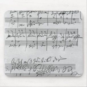 Handwritten musical score mouse mat