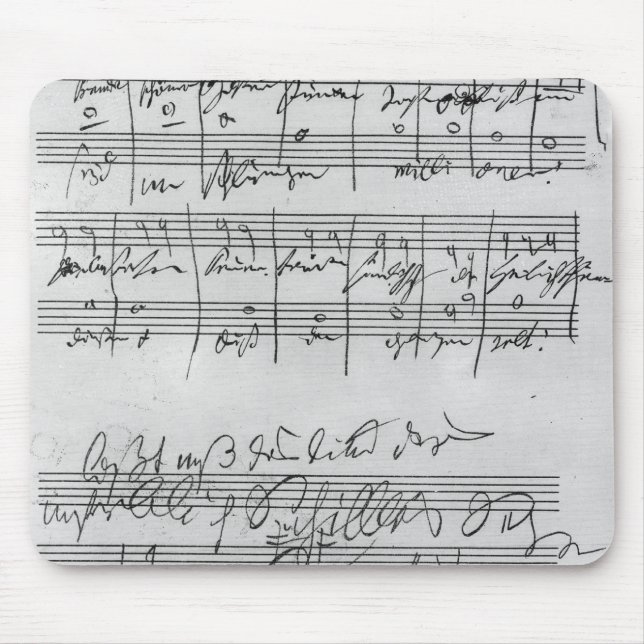 Handwritten musical score mouse mat (Front)