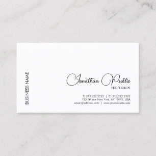 Handwritten Name Custom Company Logo Modern Business Card