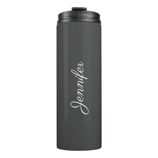 Handwritten Name Elegant Modern Best Minimalist Thermal Tumbler (Front)