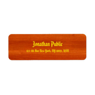 Handwritten Name Gold American Text Walnut Wood