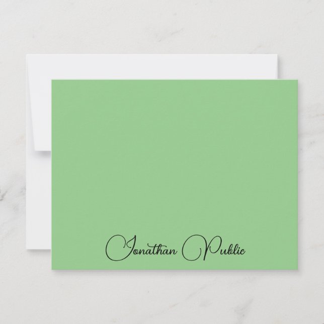 Handwritten Name Modern Elegant Trendy Card (Front)