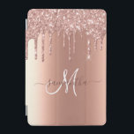 Handwritten Name Rose Gold Metal Glitter Monogram iPad Mini Cover<br><div class="desc">The design is a photo and the cases are not made with actual glitter, sequins, metals or woods. This design is also available on other models. You may also transfer this design to another product. No actual glitter was used to make this product. This design may be personalised in the...</div>
