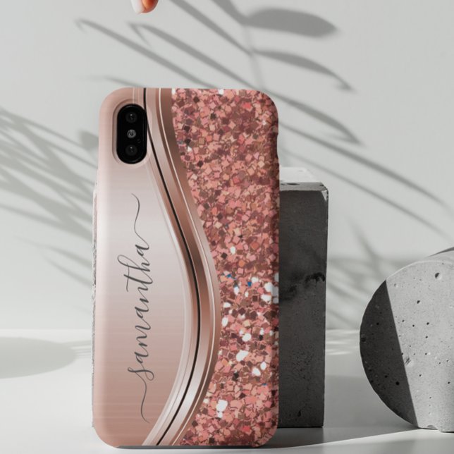 Handwritten Name Silver Metal Faux Glitter   Samsung Galaxy S22 Ultra Case (Creator Uploaded)