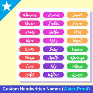 Handwritten Names for Girls   24 Waterproof