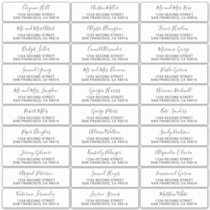 Handwritten Names Wedding Guest Address Labels