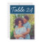 Handwritten Navy Blue Wedding Photo Table Number