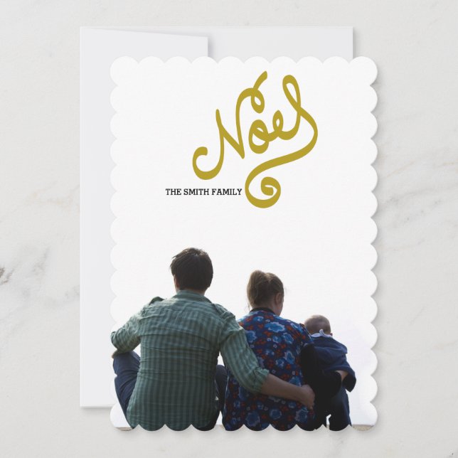 handwritten noel holiday card (Front)