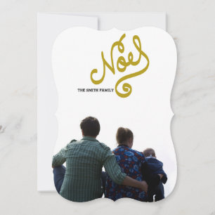 handwritten noel holiday card