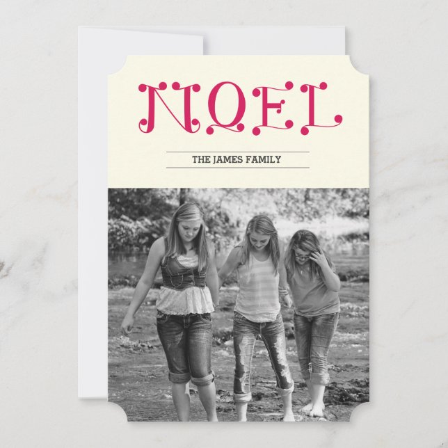 handwritten NOEL Holiday Card (Front)