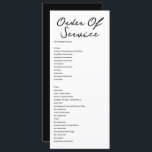 Handwritten Order of Service Wedding Card<br><div class="desc">Personalised Wedding Order of Service program cards from Ricaso - change text to suit your own personal requirements - Created with a handwritten main header text</div>
