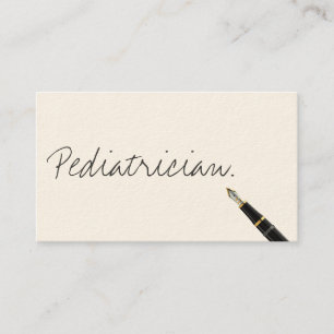 Handwritten Paediatrician Business Card