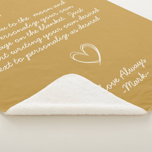 Handwritten Personalised Message Friends Family  Sherpa Blanket (3/4)