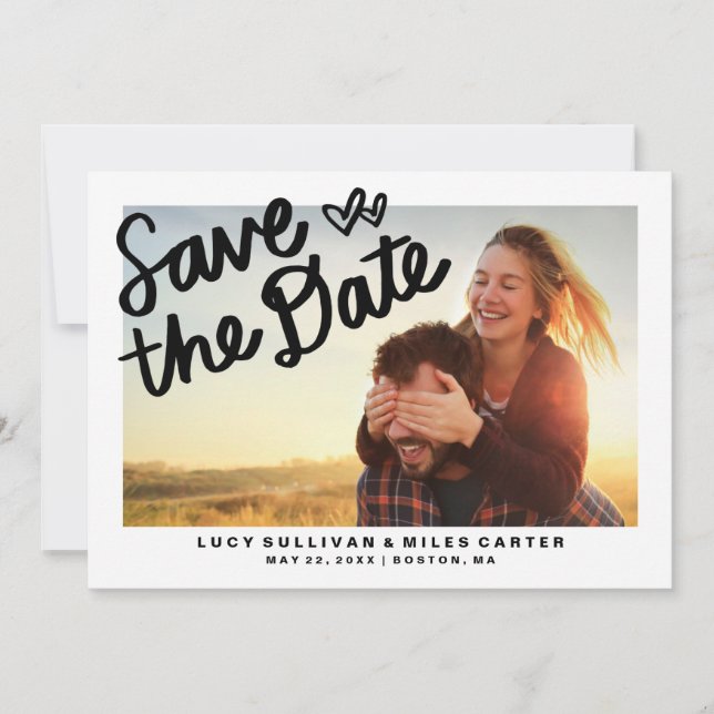 Handwritten Photo Save the Date Frame (Front)