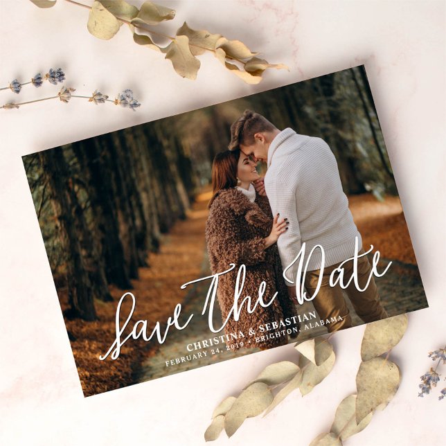Handwritten | Photo Save The Date Invitation (Creator Uploaded)