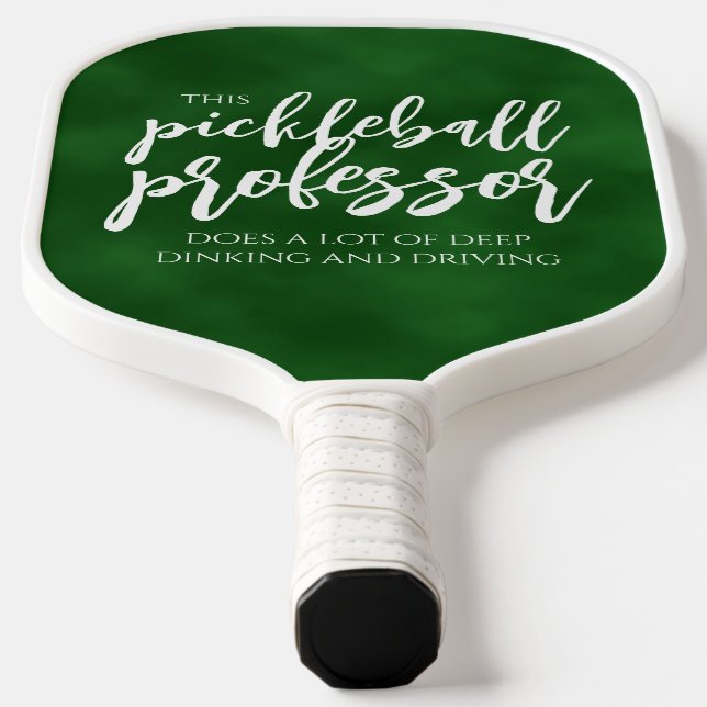 Handwritten Pickleball Professor Dinks Chalkboard Pickleball Paddle (Laydown)