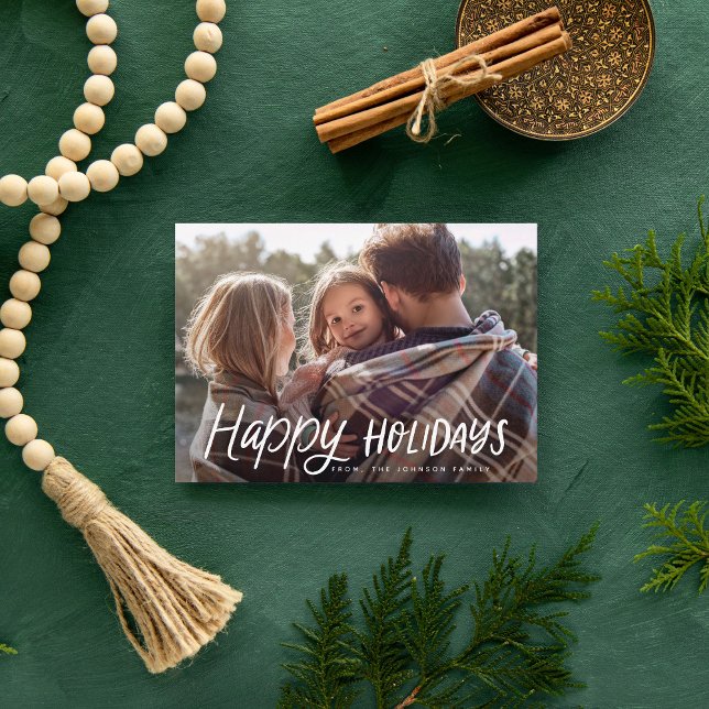 Handwritten Playful Typography Christmas Photo Holiday Card (Creator Uploaded)
