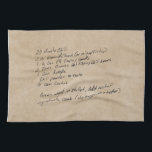 Handwritten Recipe Family Keepsake Custom Photo Tea Towel<br><div class="desc">Add you own photo of a family recipe to create a keepsake that can be handed down for generations.</div>