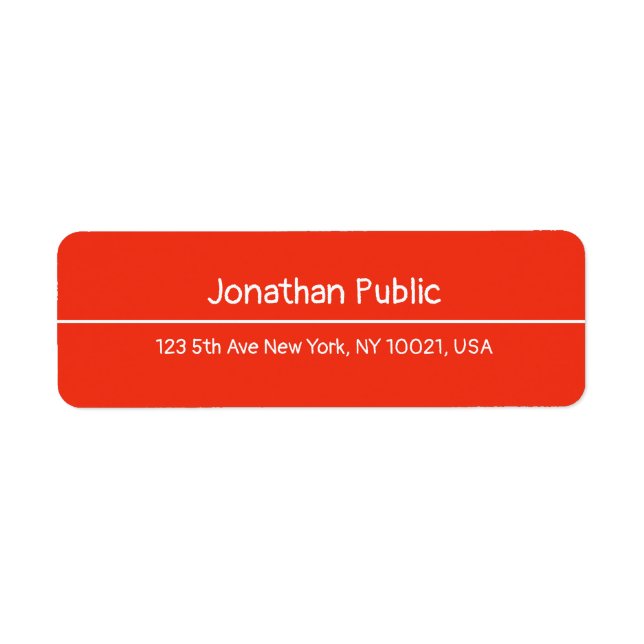 Handwritten Red Christmas Template Return Address (Front)