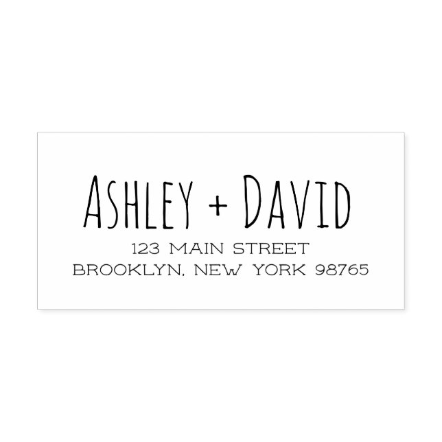 Handwritten Return Address rubber stamp (Imprint)