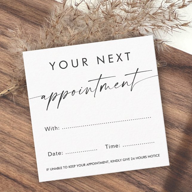 Handwritten script any color custom logo appointment card (Creator Uploaded)
